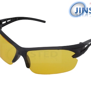 Adult Cycling Sports  Sunglasses Yellow Tinted Wrap Around Sports Frame UV400 Protection AS024