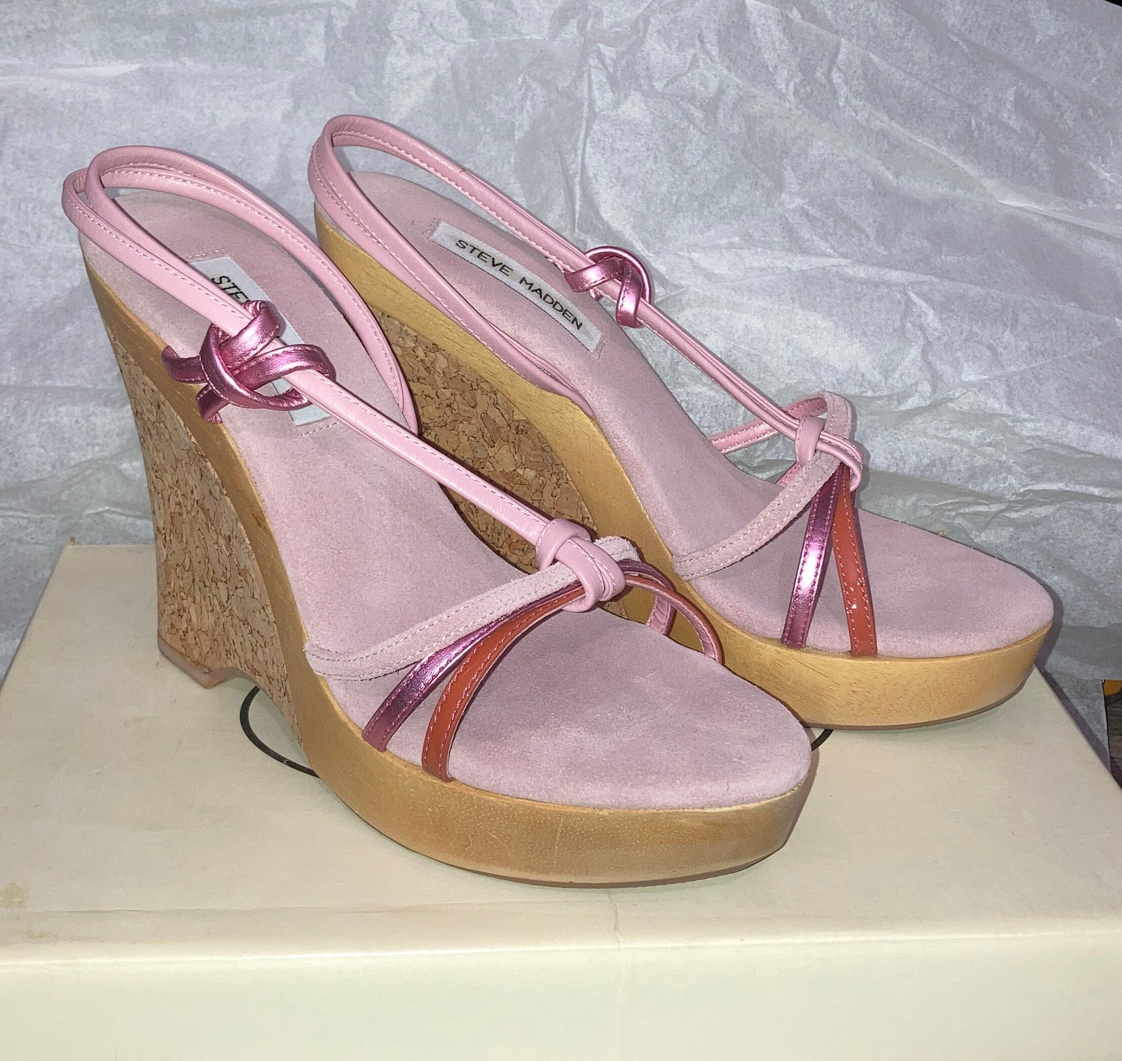 90s Steve Madden Stretch Sandals Steve Madden Slinky Platform