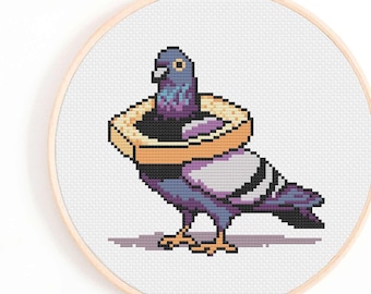 Pigeon 'It's Called Fashion' Cross Stitch Pattern (PDF Download)