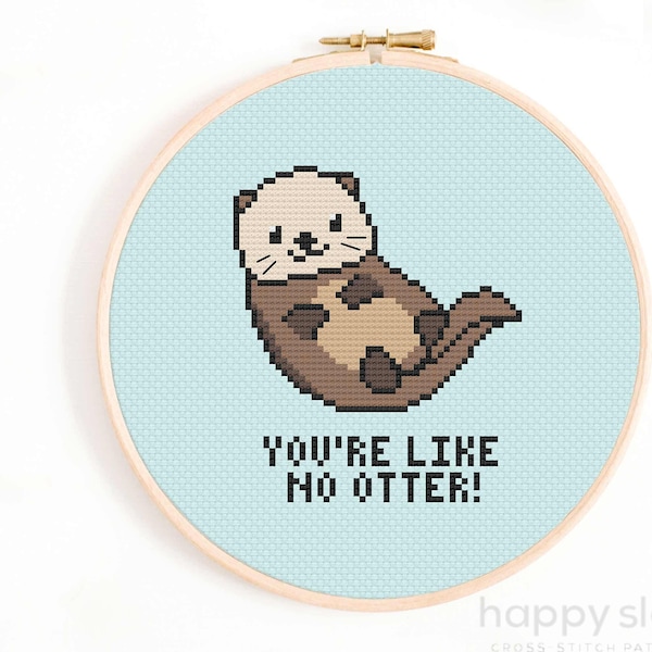 You're Like No Otter Cross Stitch Pattern -  Otter Cross Stitch Chart - Funny Cross Stitch Patterns - Cute Animal Pattern