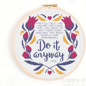 AOC Quote Cross Stitch Pattern / Alexandria Ocasio-Cortez Cross Stitch Pattern / sarcastic Cross Stitch / Feminist Cross Stitch Pattern