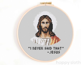 Nunca dije ese patrón de punto de cruz / Punto de cruz divertido de Jesús / LGBT / Feminista