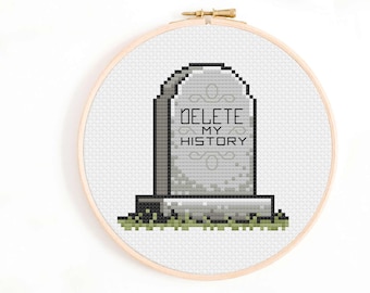 Elimina la mia cronologia Schema punto croce: Cimitero spettrale di Halloween (download digitale)