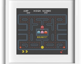 8-Bit Game Cross Stitch Pattern - Arcade Game Cross Stitch - Arcade Cross Stitch Pattern PDF