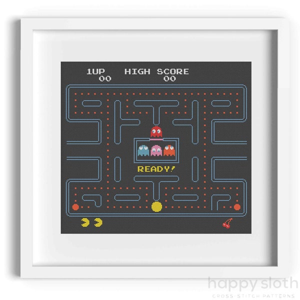 8-Bit Game Cross Stitch Pattern - Arcade Game Cross Stitch - Arcade Cross Stitch Pattern PDF