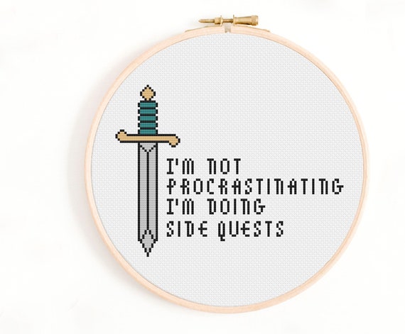 Free Getting Over It Cross Stitch Pattern – Cross Stitch Quest