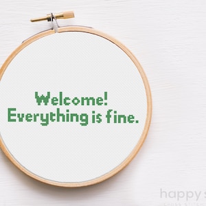 The Good Place Cross Stitch Pattern - Everything is Fine Cross Stitch - The Good Place Cross Stitch - The Bad Place Cross Stitch.