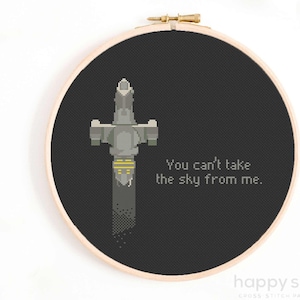 Firefly Cross Stitch Patroon - 'Je kunt de lucht niet van mij afnemen' Serenity Cross Stitch Chart. Joss Whedon, Firefly-borduurpatroon