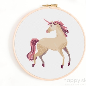 Unicorn Cross Stitch Pattern - Realistic Unicorn Cross Stitch Chart PDF