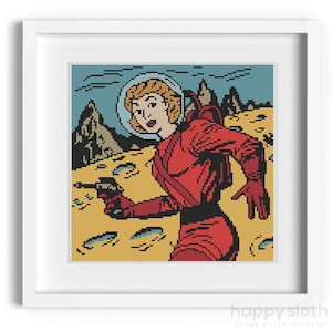 Spacewoman Comic Book Cover Cross Stitch Pattern (Digital Download)