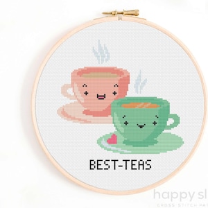 Best-Teas Cross Stitch - Besteas Cross Stitch Pattern - Bes-Teas Cross Stitch Pattern