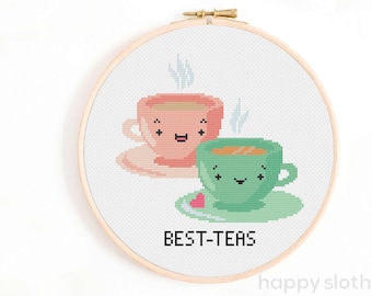 Best-Teas Cross Stitch - Besteas Cross Stitch Pattern - Bes-Teas Cross Stitch Pattern