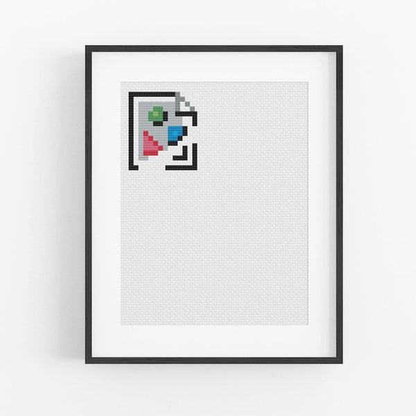 Broken Image Cross Stitch Pattern: Graphic Designer Gift (Digital Download)