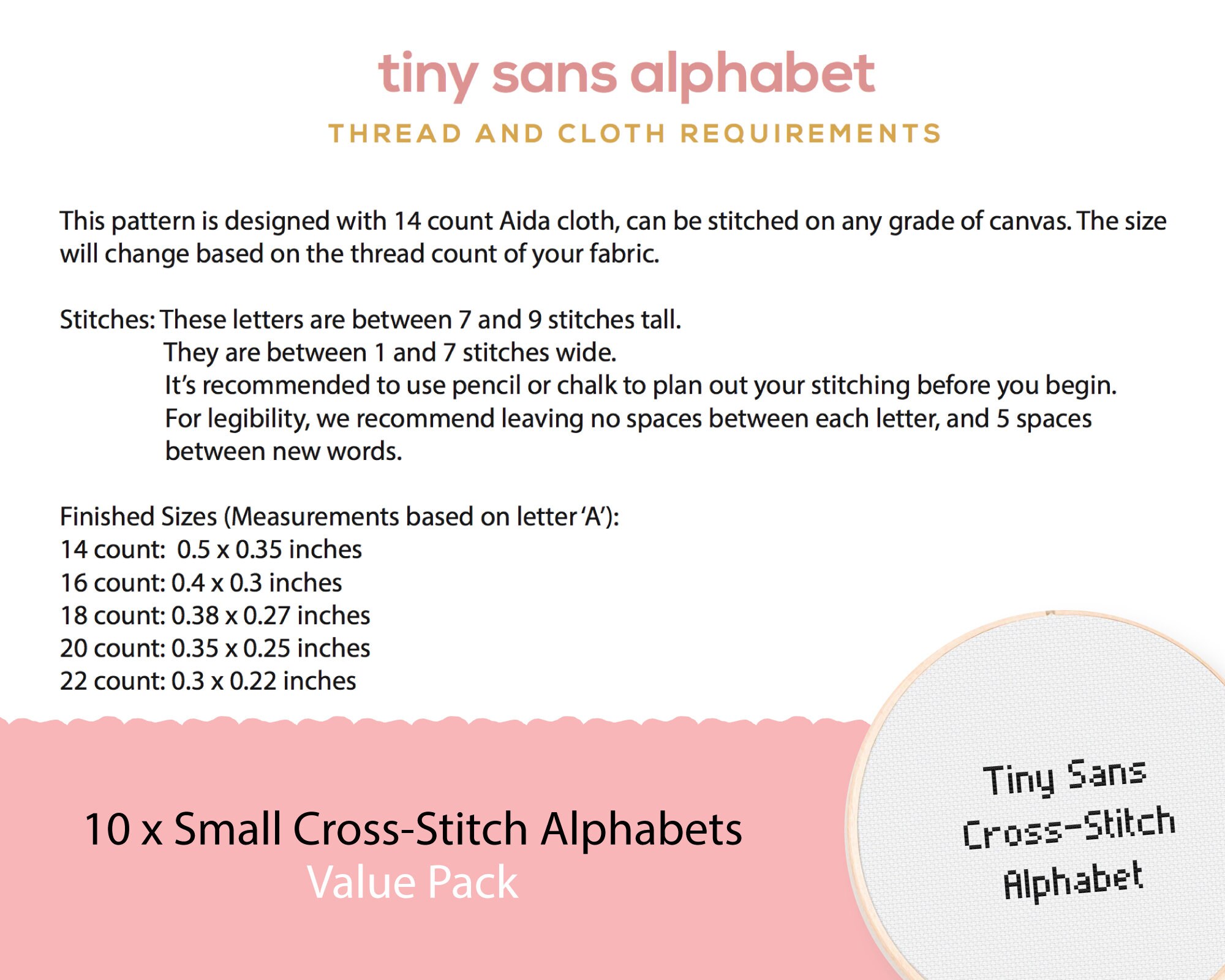Vol 1 10 Small Cross Stitch Alphabets Value Pack Of Simple Etsy Osterreich