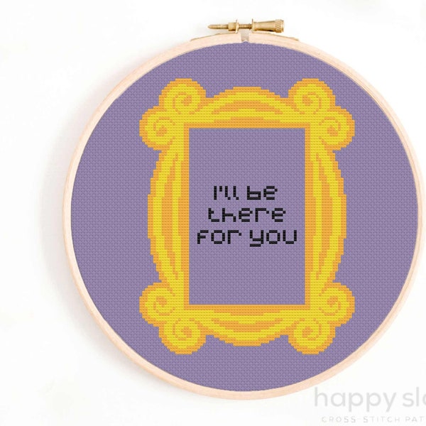 I'll Be There For You - Friends Cross Stitch Pattern - Friend's Door Frame Cross Stitch Pattern - F.R.I.E.N.D.S TV Show Cross Stitch Pattern