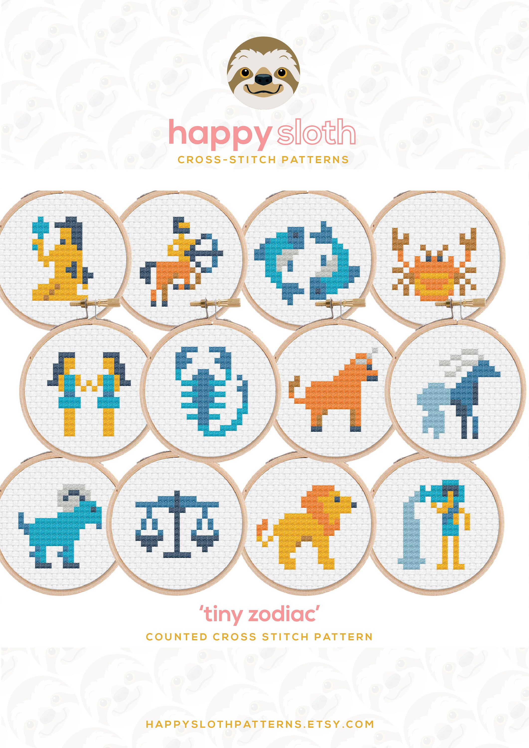 Lilipoints Fiche Gémeaux Signe du Zodiaque - Univers Broderie