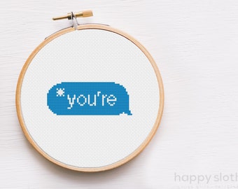 You're* Cross Stitch Pattern - *You're Meme Cross Stitch - Funny Cross Stitch Pattern