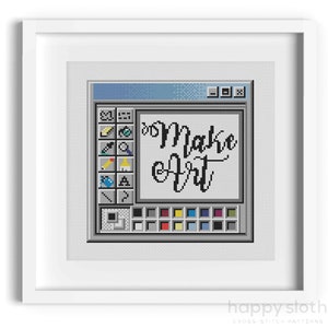 Make Art MS Paint Cross Stitch Pattern (Digital Download)
