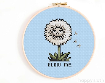 Blow Me Funny Cross Stitch Pattern - Instant Download