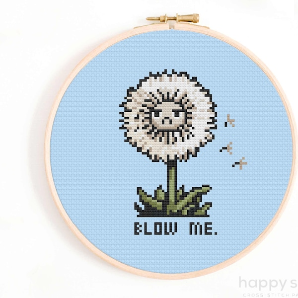 Blow Me Funny Cross Stitch Pattern - Instant Download