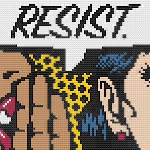 Resist Feminist Cross Stitch Pattern / Funny Feminist Cross Stitch Pattern / Sarcastic Cross Stitch image 3