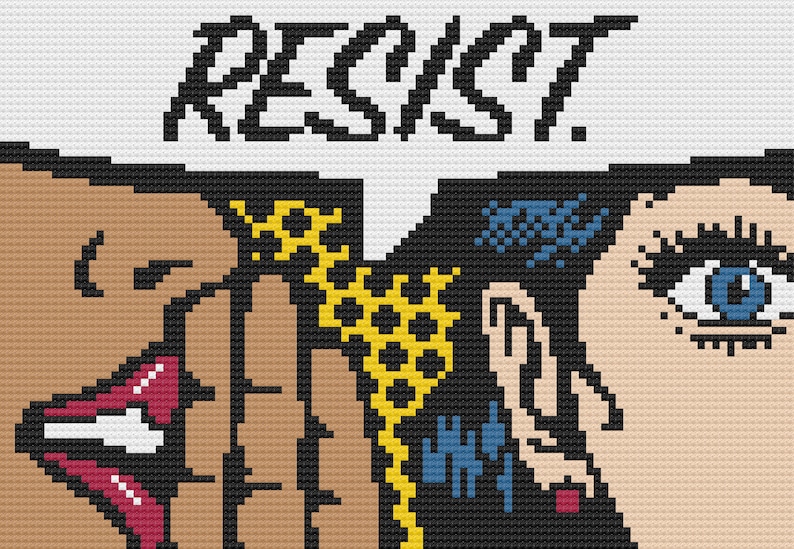 Resist Feminist Cross Stitch Pattern / Funny Feminist Cross Stitch Pattern / Sarcastic Cross Stitch image 3