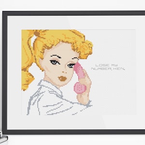 Lose My Number Cross Stitch Pattern / Funny Feminist Cross Stitch Pattern / Sarcastic Cross Stitch
