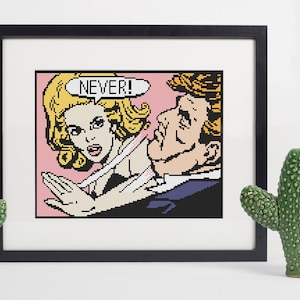 Never! Feminist Cross Stitch Pattern / Funny Feminist Cross Stitch Pattern / sarcastic Cross Stitch