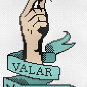 Got Cross Stitch Pattern Valar Morghulis - Etsy