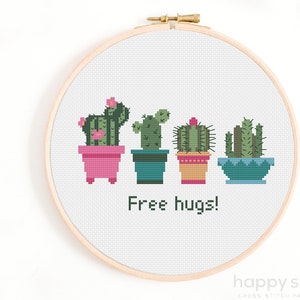 Free Hugs Kreuzstichmuster / Zimmerpflanzen Kreuzstich PDF