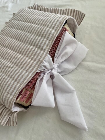 Quilted Bow Bible Sleeve with Ruffles and Stripes | Striped Quilted Book Sleeve | Gift for Women | Christian Gift for Women