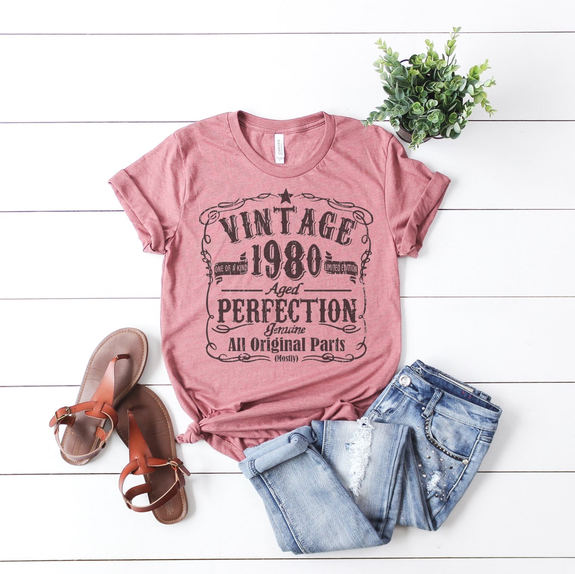 Vintage 1980 Birthday Shirt 40th Birthday Tee Big 4-0 | Etsy