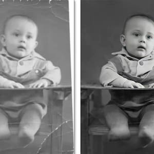 Image Restoration Service | Restore old photos, enhance images, repair torn and scratched vintage photos