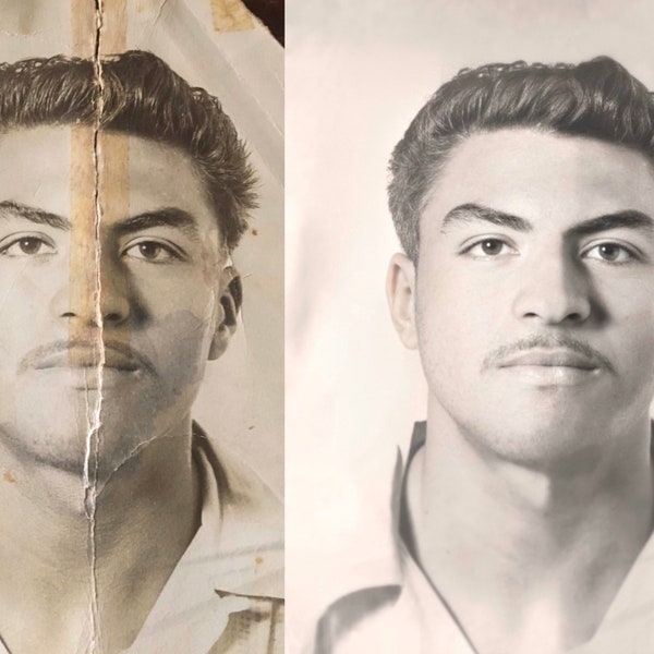 Image Restoration Service | Restore old photos, enhance images, repair torn and scratched vintage photos