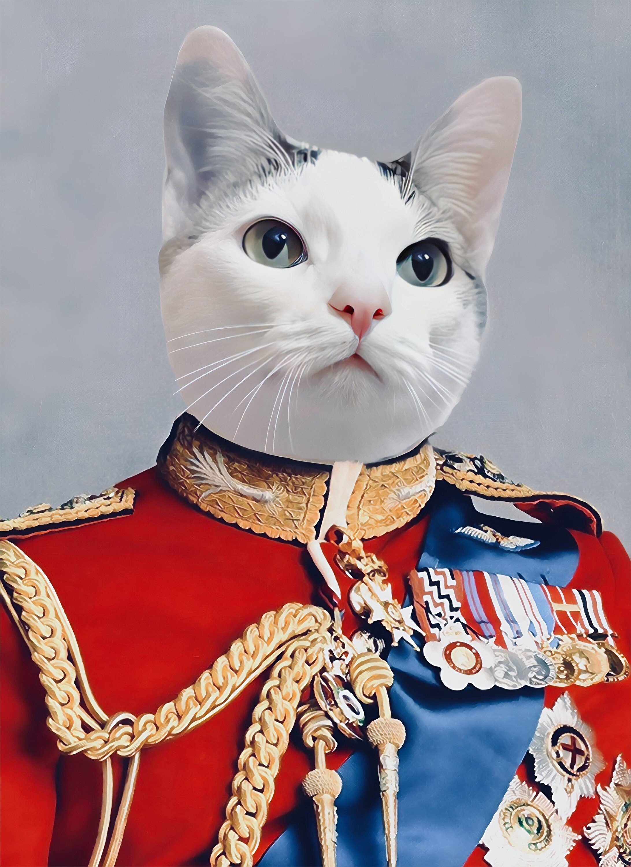 Royal Pet Portrait Vintage Custom Portrait Personalized Pet Etsy