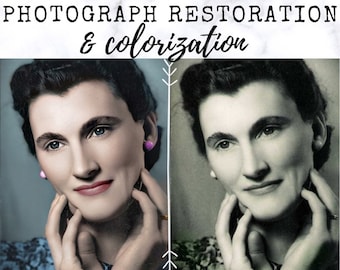 Photo Restoration and Colorization| Restore damaged photos, old photos, black & white photos, remove blemishes and add color