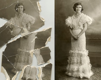 Advanced Image Restoration Service | Restore old photos, enhance images, repair torn and scratched vintage photos