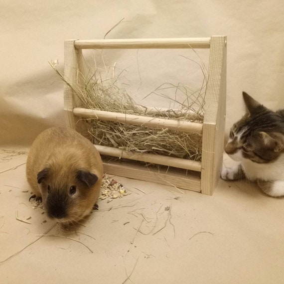 Wooden Pet Hay Feeder Piggy Rack Rabbit Hay Manager Chinchilla Etsy