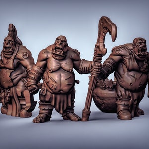 Ogre Butchers 3D Printed Resin Miniature | Tabletop Role Playing | Dungeons and Dragons | Pathfinder Miniatures | Wargaming