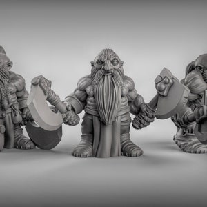 Dwarf Berserker v1 3D Printed Resin Miniature | Tabletop Role Playing | Dungeons and Dragons | Pathfinder Miniatures | Wargaming