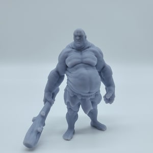 Hill Giant 3D Printed Resin Miniature | Tabletop Role Playing | Dungeons and Dragons | Pathfinder Miniatures | Wargaming