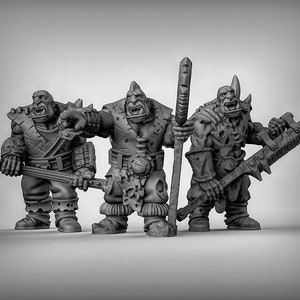 Ogre With Mighty Weapons 3D Printed Resin Miniature | Tabletop Role Playing | Dungeons and Dragons | Pathfinder Miniatures | Wargaming