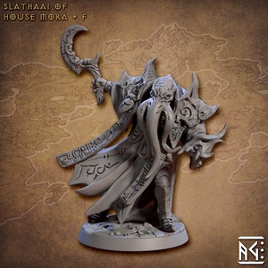House Mora Slathaai v6 3D Printed Resin Miniature | Tabletop Role Playing | Dungeons and Dragons | Pathfinder Miniatures | Wargaming