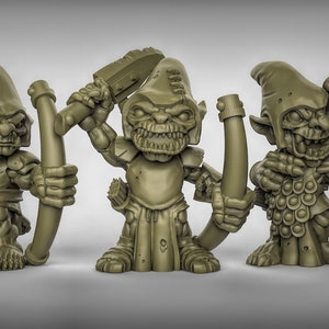 Goblin Archers 3D Printed Resin Miniature | Tabletop Role Playing | Dungeons and Dragons | Pathfinder Miniatures | Wargaming