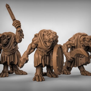 Rat Folk Infantry 3D Printed Resin Miniature | Tabletop Role Playing | Dungeons and Dragons | Pathfinder Miniatures | Wargaming