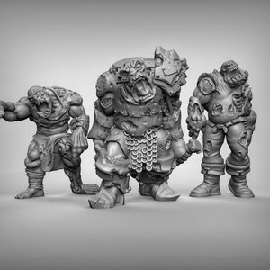 Zombie Orcs 3D Printed Resin Miniature | Tabletop Role Playing | Dungeons and Dragons | Pathfinder Miniatures | Wargaming