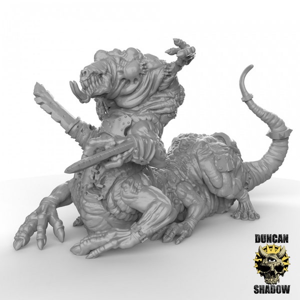 Rat Cult Abomination ( 140mm Long) 3D Printed Resin Miniature | Tabletop Role Playin | Dungeons and Dragons | Pathfinder Miniature | Wargame