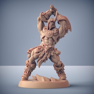 Dragonpeak Barbarian v2 (32mm Base)3D Printed Resin Miniature | Tabletop Role Playing | Dungeons and Dragons | Pathfinder Miniatures | War