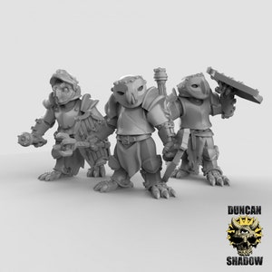 Armored Owls with Maces 3D Printed Resin Miniature | Tabletop Role Playing | Dungeons and Dragons | Pathfinder Miniatures | Wargaming