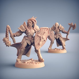 Fighters Guild Warrior v2 3D Printed Resin Miniature | Tabletop Role Playing | Dungeons and Dragons | Pathfinder Miniatures | Wargaming